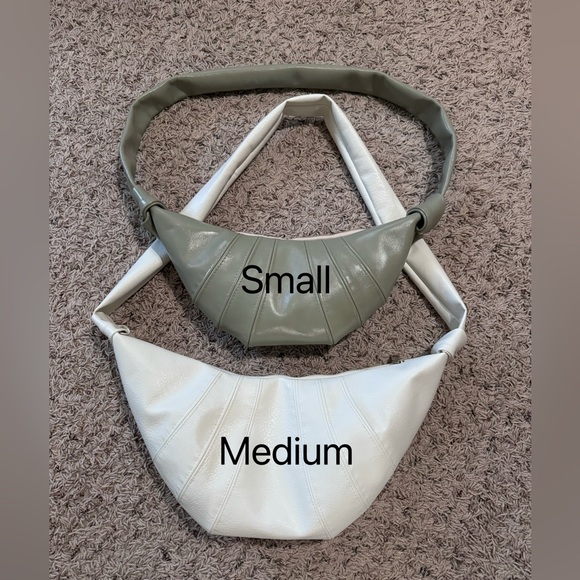 Handmade Vegan Leather Croissant/Crescent/Dumpling/Banana Bags Crossbody - Picture 7 of 11